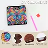 Rainbow Butterfly Wooden DIY Crystal Art Sticky Notes Holder (160 Blank Notepads) Diamond Painting Sticky Notes Dispenser Ideal for Home Office Supplies Handicrafts Gifts