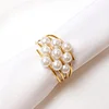 Golden Wire Pearls Catering Napkin Ring