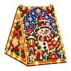 DIY Wooden Diamond Painting Pearl Tent House with Lights, Holiday Tabletop Art Craft Kit with String Lights, Christmas Home Decor Gift