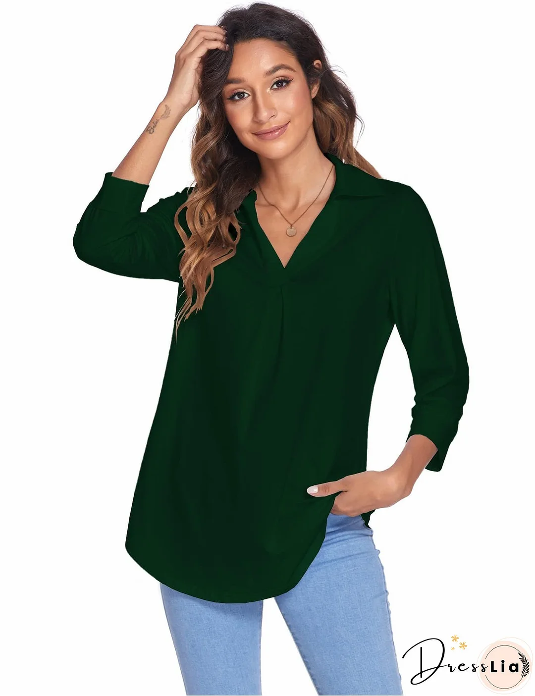 Elegant V Neck Blouse for Women