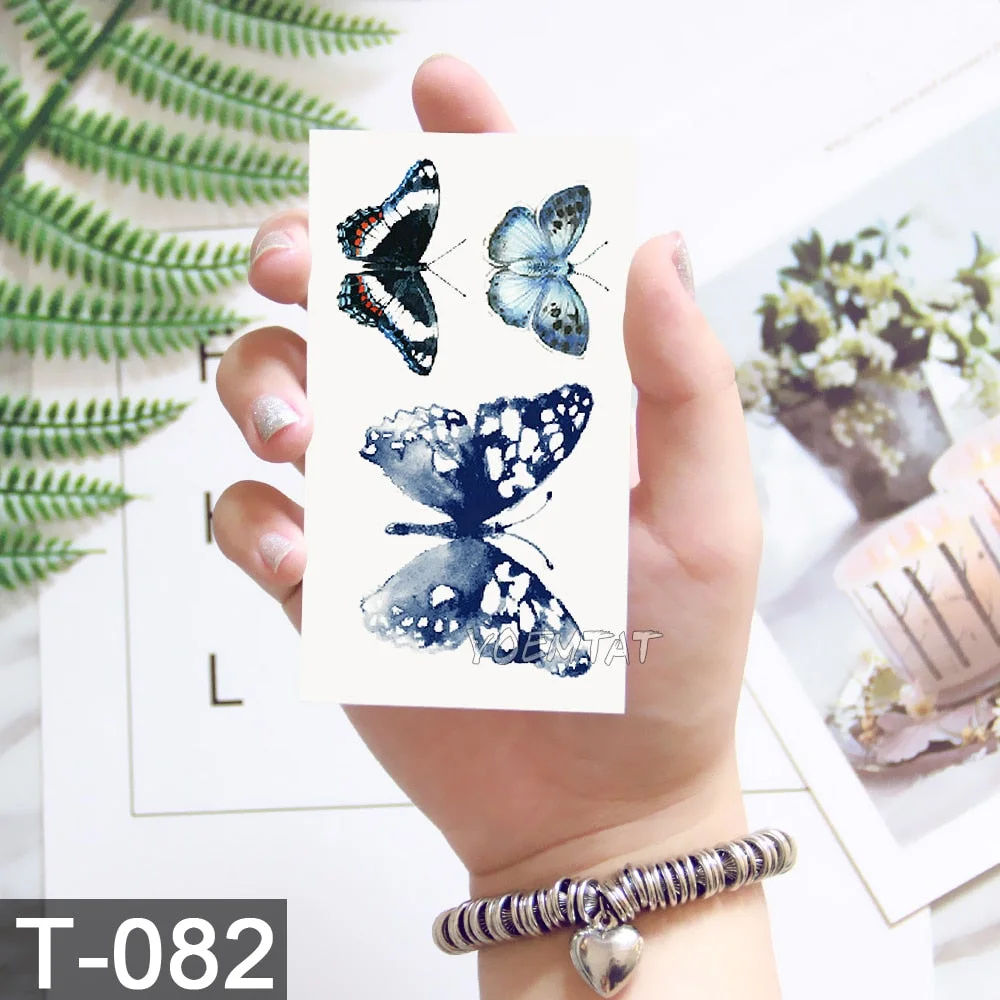 Waterproof Temporary Tattoo Sticker Cute Watercolor Cartoon Design Children Lamp Water Transfer Tatto Marine Man Girl Fake Tatoo