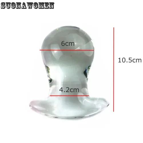 pornhint Pornhint New Huge Anal Ball Glass Dildo Sex Toys Crystal Big Glass Anal Plug Butt Plugs