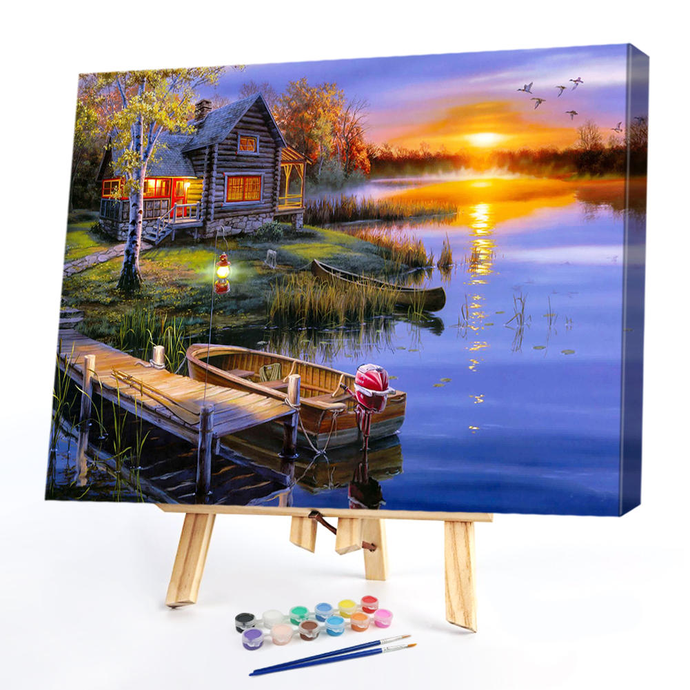 

50*40CM - Paint By Numbers - Countryside Landscape, 501 Original