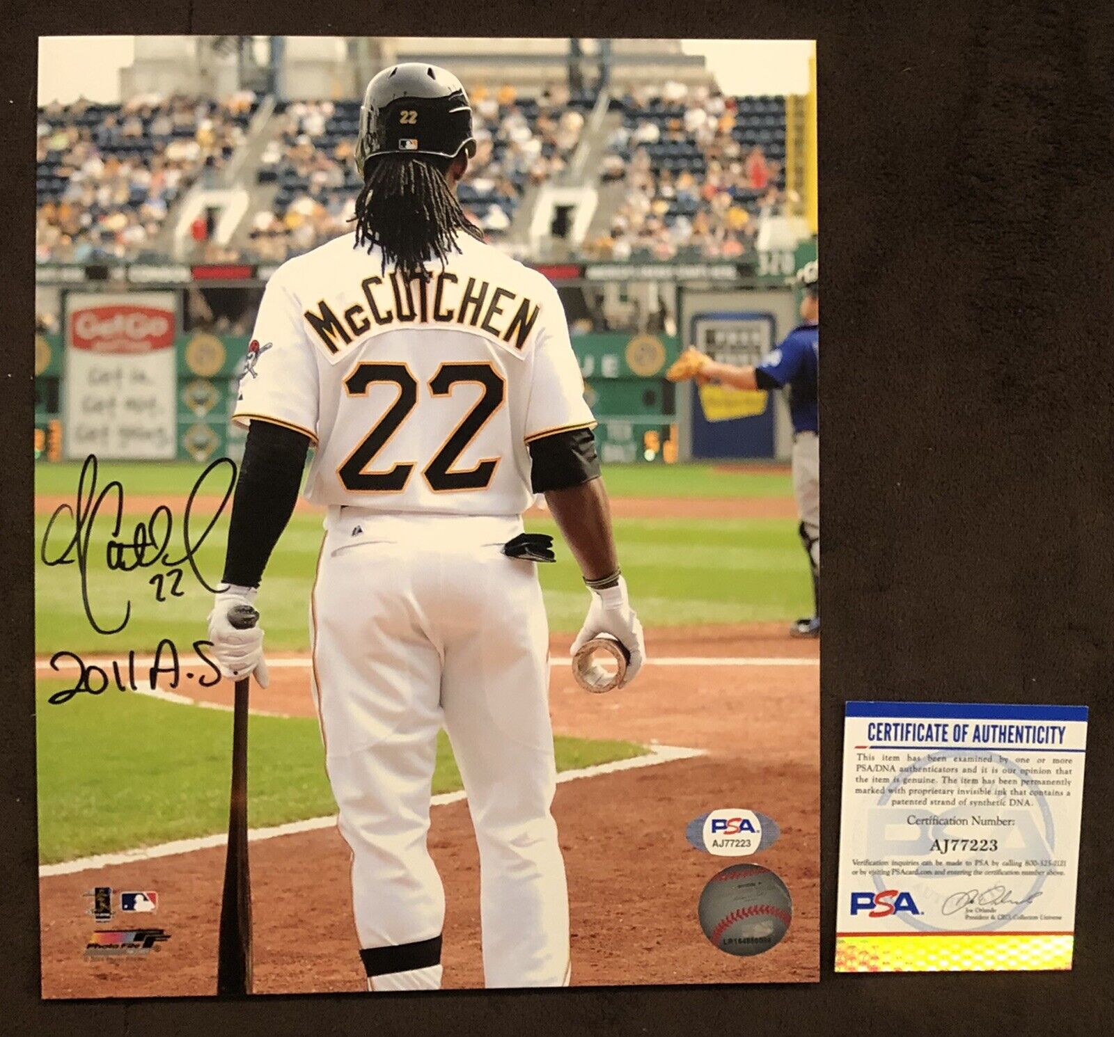 Andrew McCutchen AUTOGRAPH PITTSBURGH PIRATES MVP Signed All Star 8x10 Photo Poster painting PSA