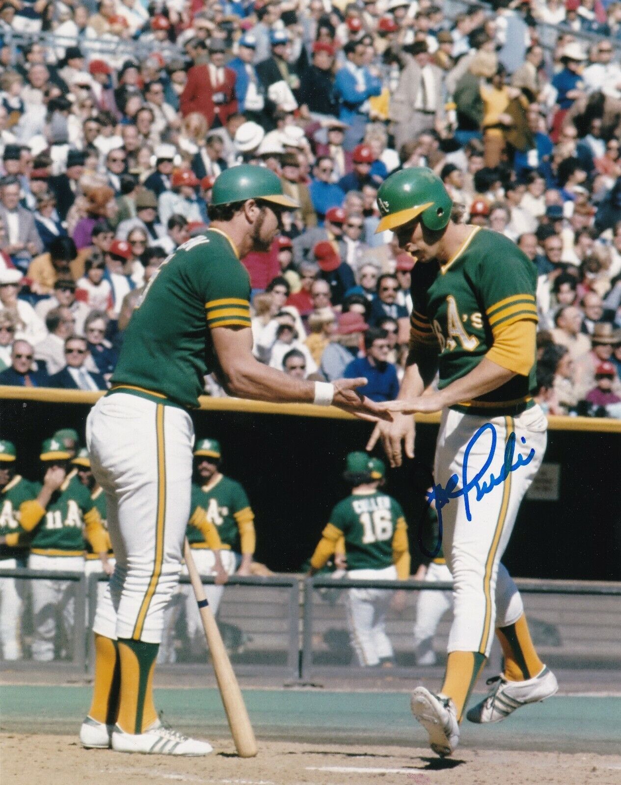 JOE RUDI OAKLAND A'S ACTION SIGNED 8x10