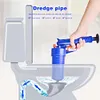 Dredge Plug Air Pump Pipe Plunger Toilet Drain Cleaner Sewer Blockage Tool