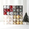 9PCS New Year Christmas's Tree 8CM Decor Balls Set