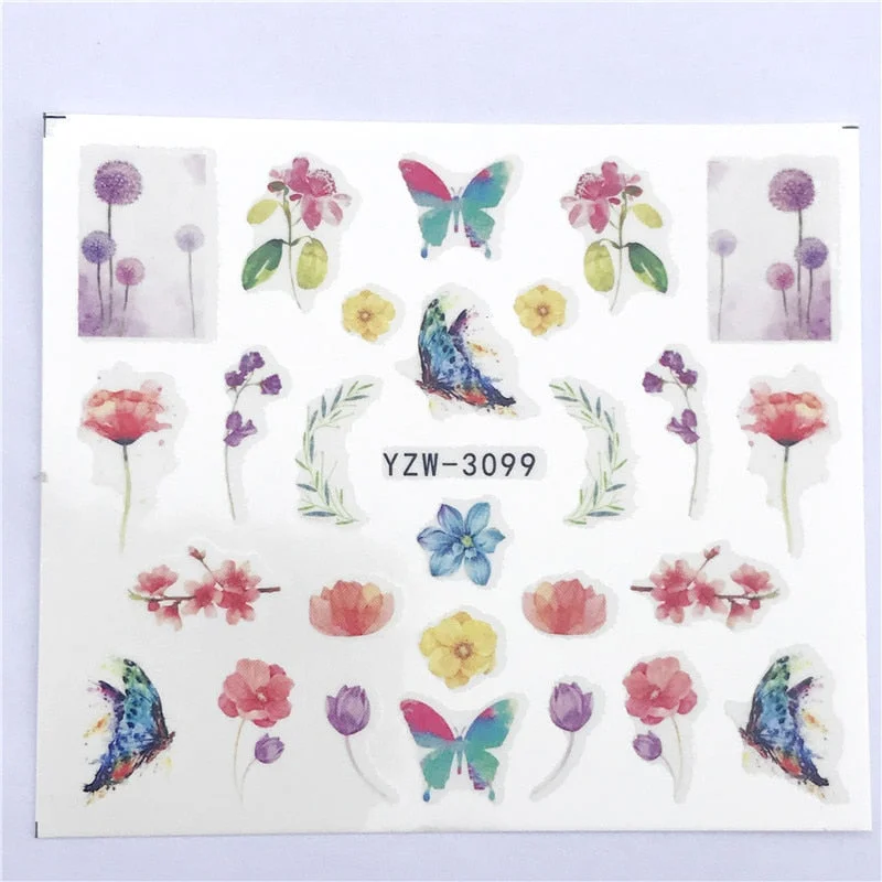 Nail sticker art decoration slider fox wolf animal adhesive design Water decal manicure lacquer accessoires polish foil