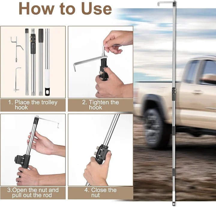⏰Last Day Promotion 49% OFF✨Truck Cargo Grabber, Telescoping Pickup Truck Bed Retriever Tool