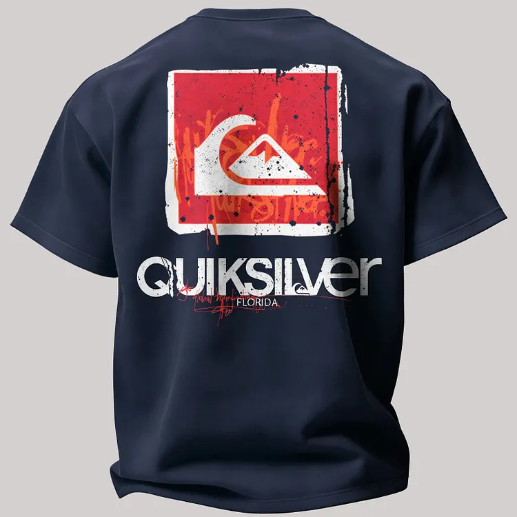 Quiksilver Florida Red Logo Printed Men's T-shirt