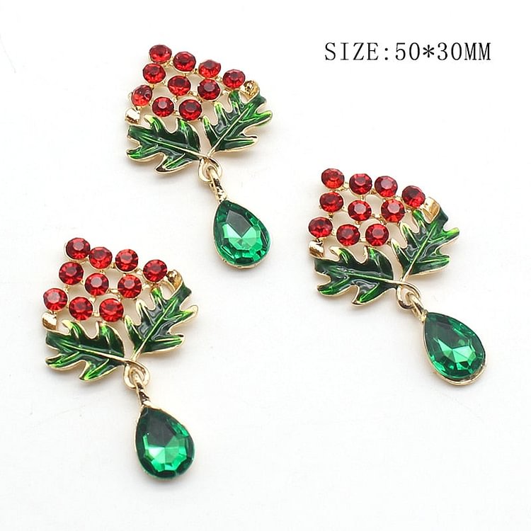 Fashion 5Pcs/Lot 50*30mm Metal Alloy Water Drop Brooch Button Sewing Handmade Decoration DIY  Accessories