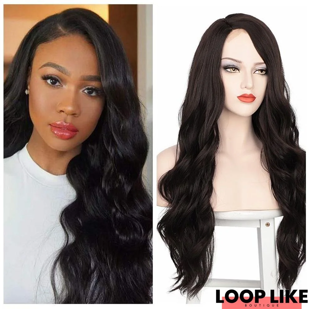 Chemical Fiber Wigs with Big Waves and Long Curly Hair Women's Front Lace Wigs