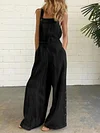 Empire Wide Leg Solid Color Jumpsuit