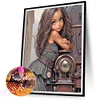Diamond Painting-5D Full Round Drill Sweet Girl