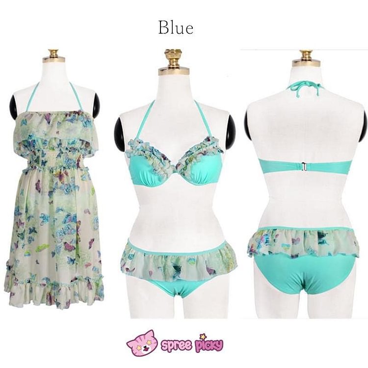 3 Pieces Set Floral Bikini Swimsuit SP151899