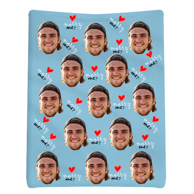 BlanketCute-Personalized Blanket with Photo-Marry Me