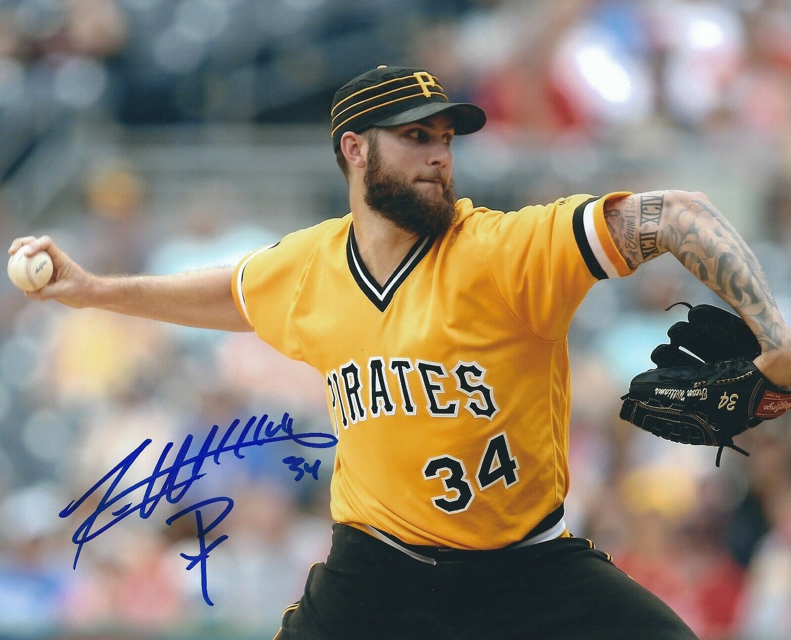 Signed 8x10 TREVOR WILLIAMS Pittsburgh Pirates Autographed Photo Poster painting - COA