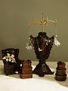 Retro Style Brown Plaster Jewelry Display Stand