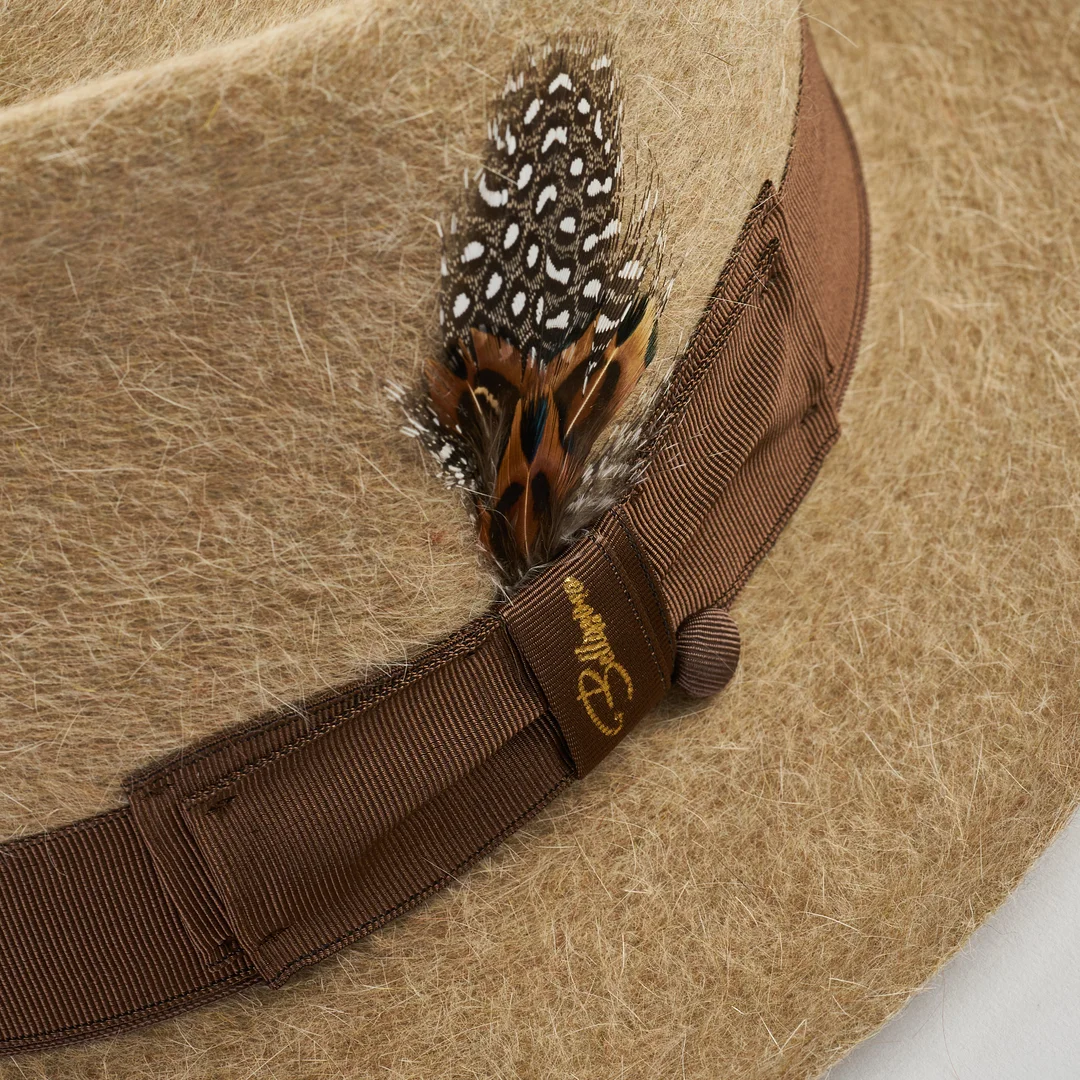 Miller Ranch Fedora -4 COLORS- Casablanca - Long Hair Fur Felt Fedora [Fast shipping and box packing]