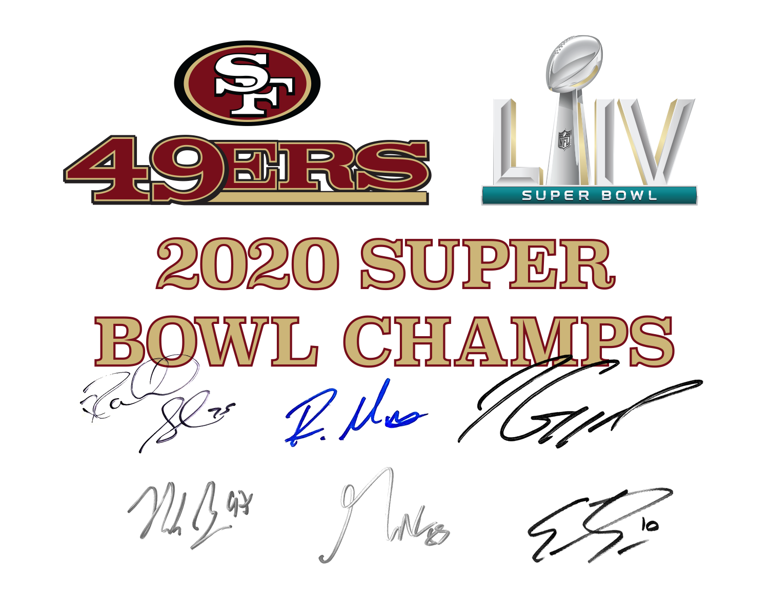 San Francisco 49ers 2020 LIV Superbowl 8X10 Photo Poster painting picture poster autograph RP