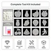 12Pcs DIY Pearl Painting Fruit for Home Wall Decor(15x15cm)