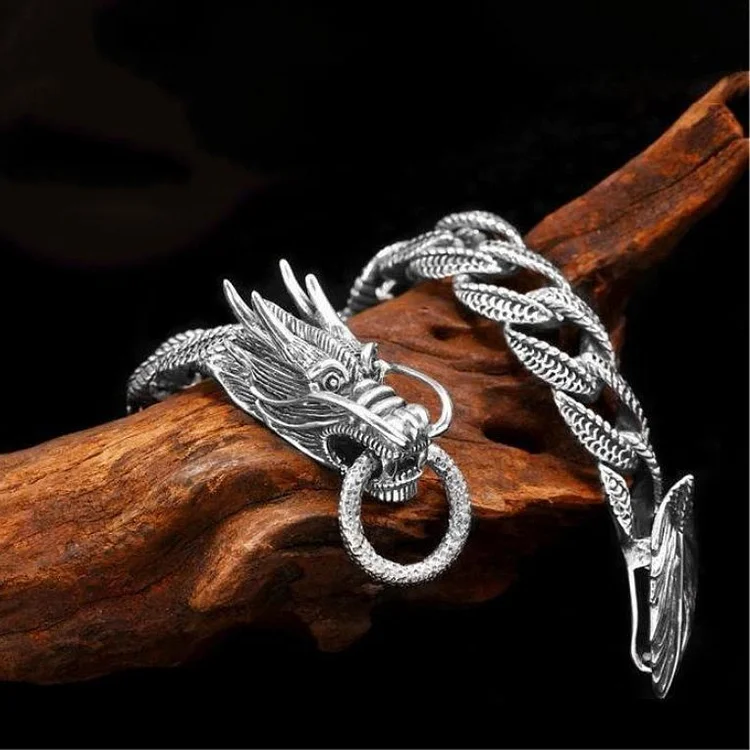 Coutureaura Dragon Head And Tail Interlocked Bracelet