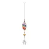 Hanging Crystal Tree Stone Beads Prism Pendant Decor (Leaf)