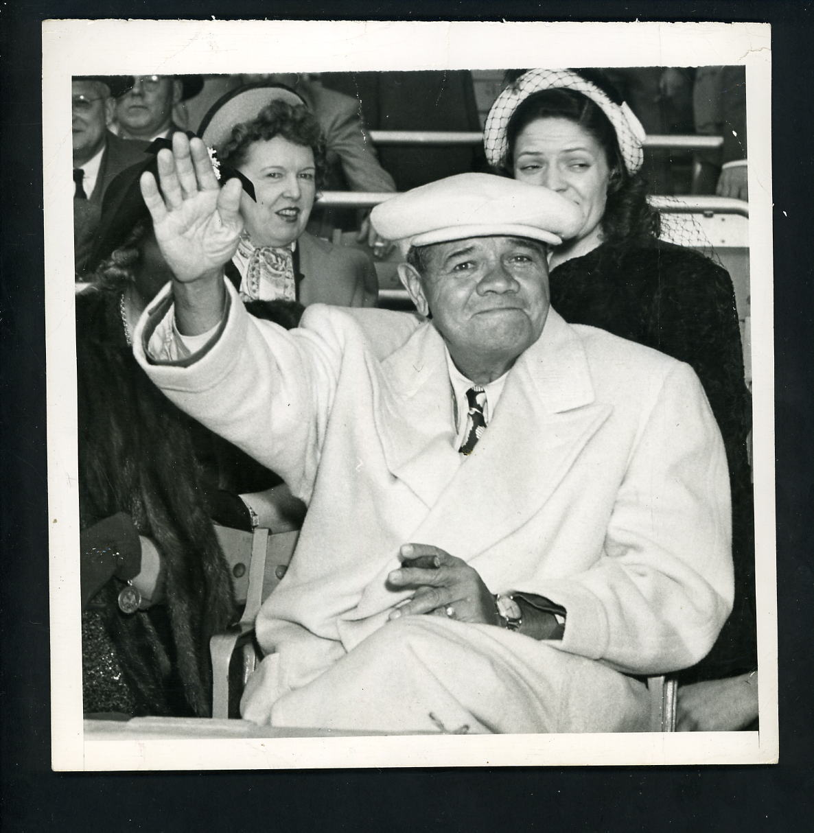 Babe Ruth at Yankee Stadium Opening Day 1948 Press Photo Poster painting New York Yankees