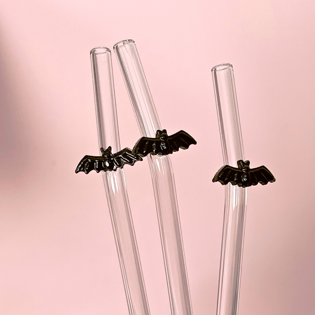 Maneifurui™ BAT  Glass Drinking Straw