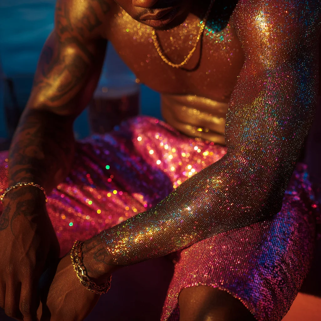 Men's Sequined Pearlescent Shorts, Sexy Party Shorts-inspireuse