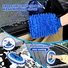 Farafox Car Cleaning Kit,62'' Car Wash Brush with Long Handle,Complete Car Cleaning Brush Kit Microfiber Cleaning Head & Extra-Thick Aluminum Extension Pole for Car, Truck, SUV, RV