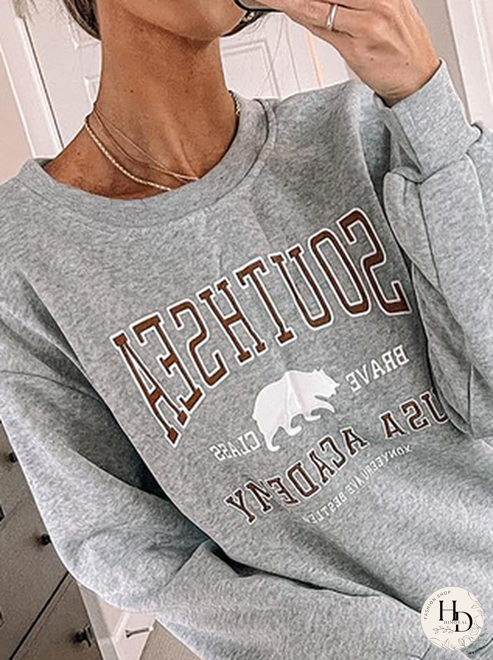 Casual Text Letters Autumn Micro-Elasticity Daily Loose Jersey Long sleeve Regular