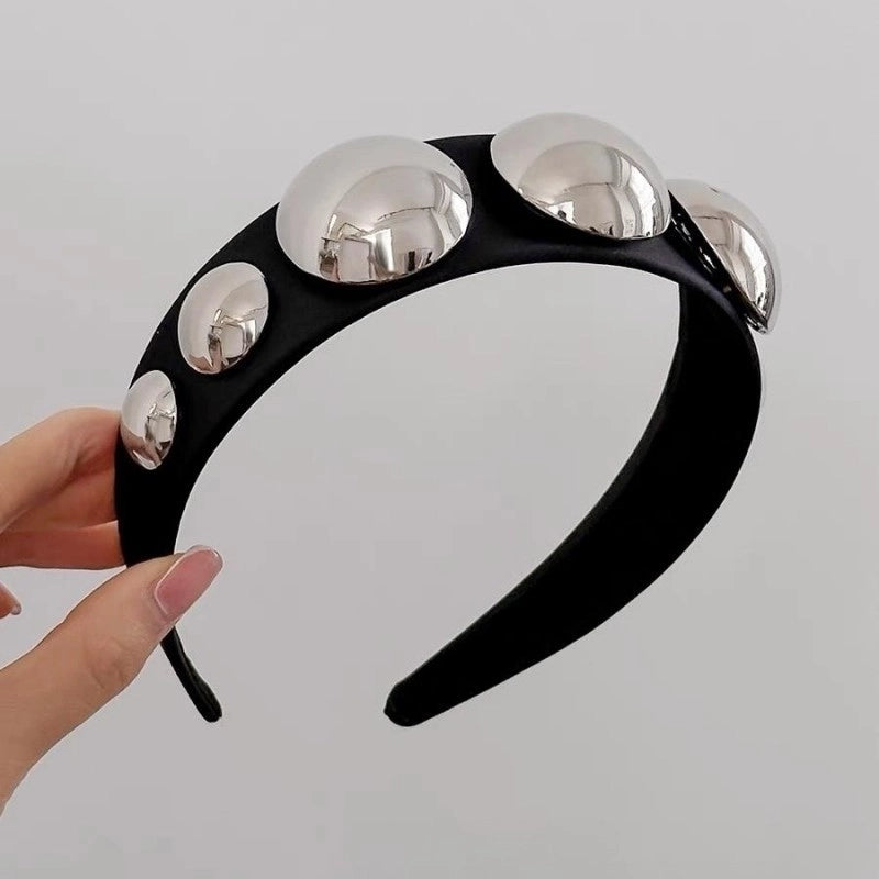 Minimalist Classic Style Color Block Plastic Cloth Handmade Hair Band