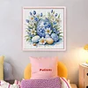 Blue And White Porcelain-Egg Flower-11CT Stamped Cross Stitch 40*40cm/15.75*15.75in