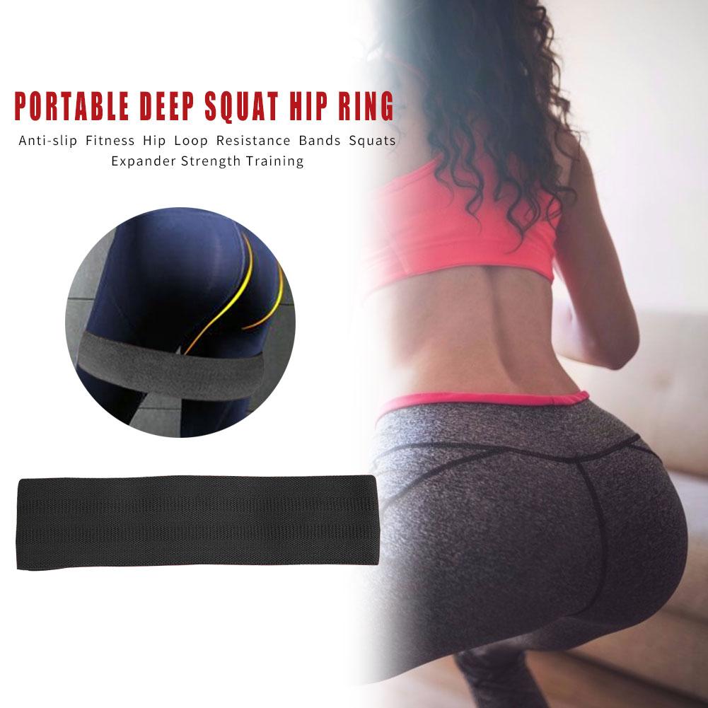 

Deep Squat Hip Ring Elastic Yoga Sports Resistance Stretch Band, Black, 501 Original