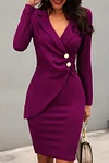 Ženska elegantna, nepravilna ozka mini obleka z v-izrezom na prsih