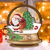 >SALE<Wooden Christmas Table Top Diamond Painting Ornament Kits Xmas Home Decor (H)