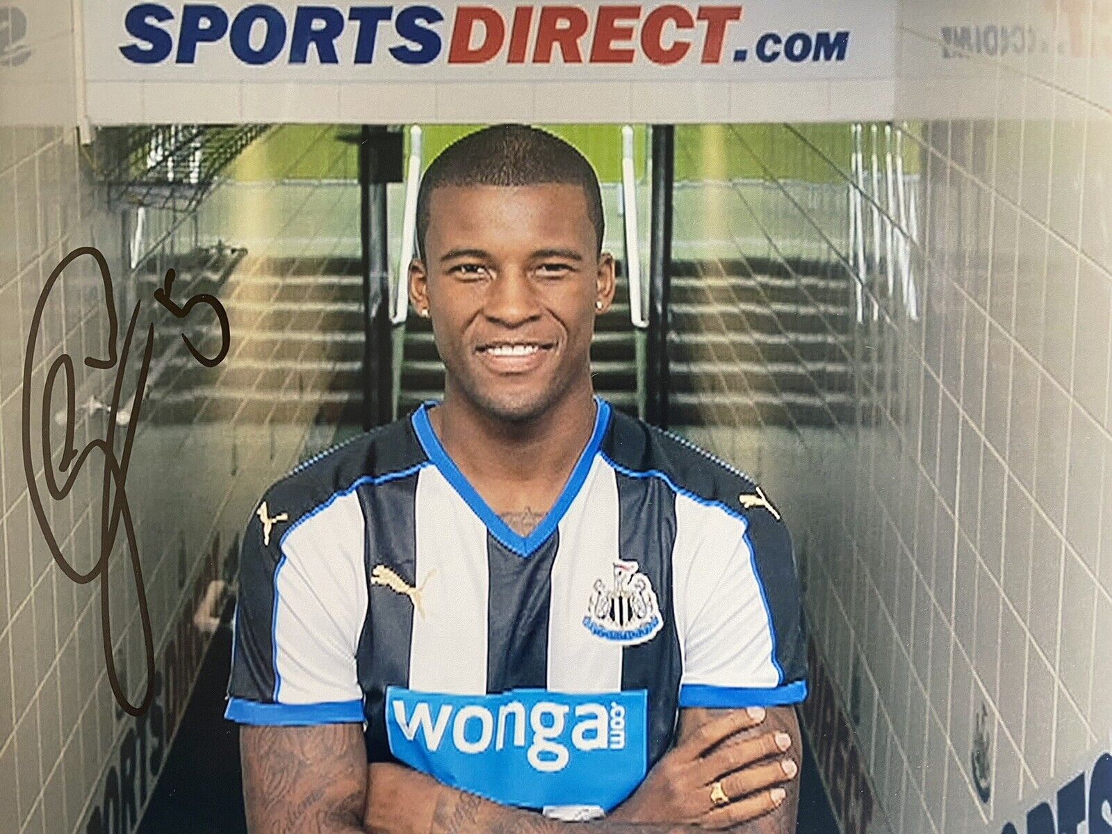 Georginio Wijnaldum Hand Signed 12x8 Newcastle United Photo Poster painting, Liverpool