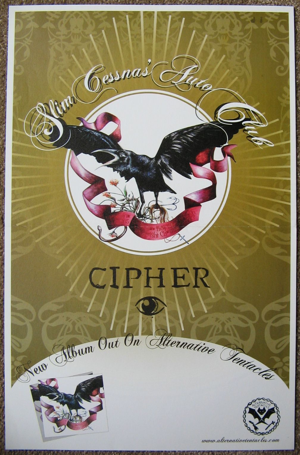 SLIM CESSNA'S AUTO CLUB Album POSTER Cipher