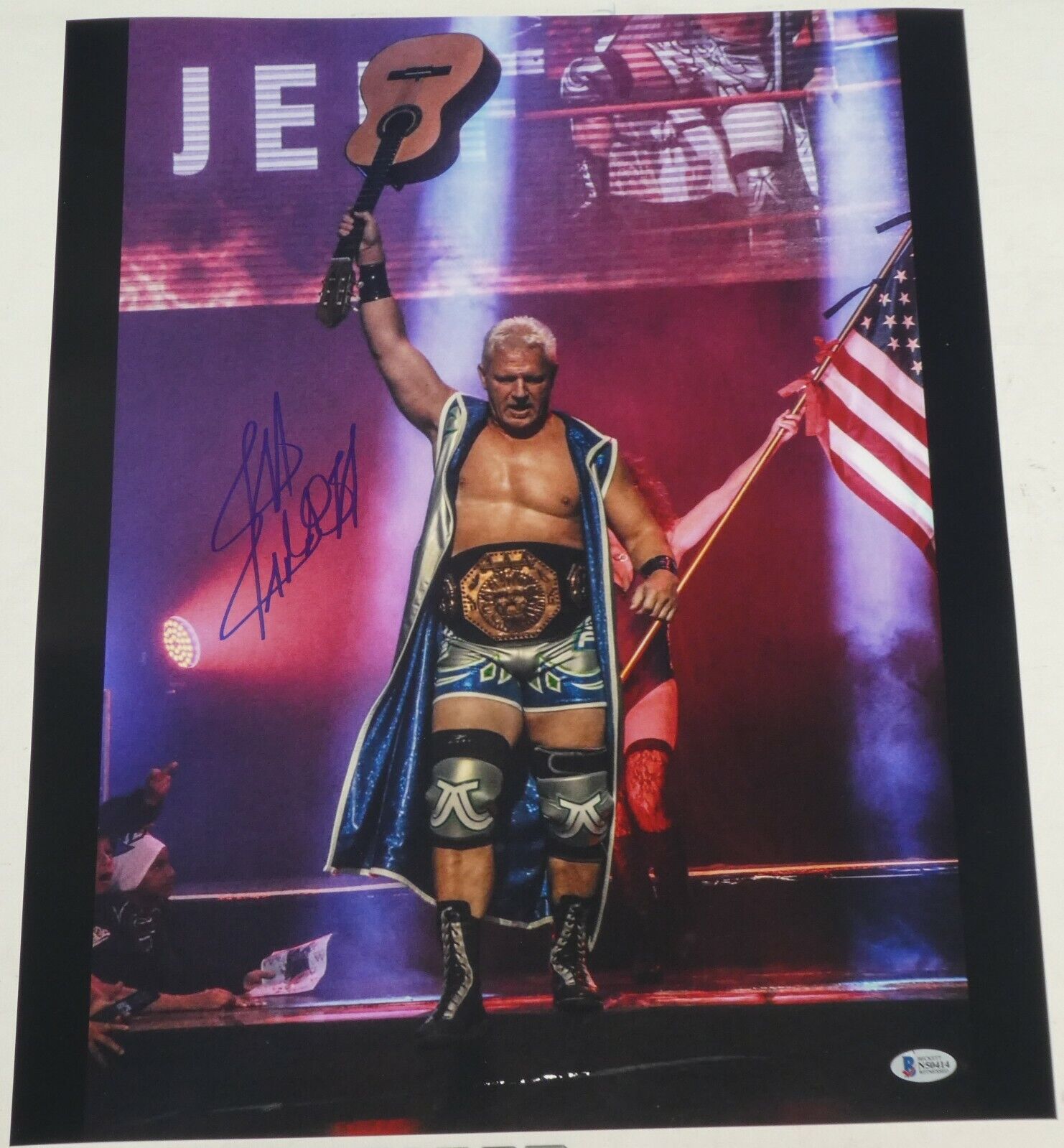 Jeff Jarrett Signed 16x20 Photo Poster painting BAS Beckett COA WWE WCW TNA AAA Lucha Libre Belt