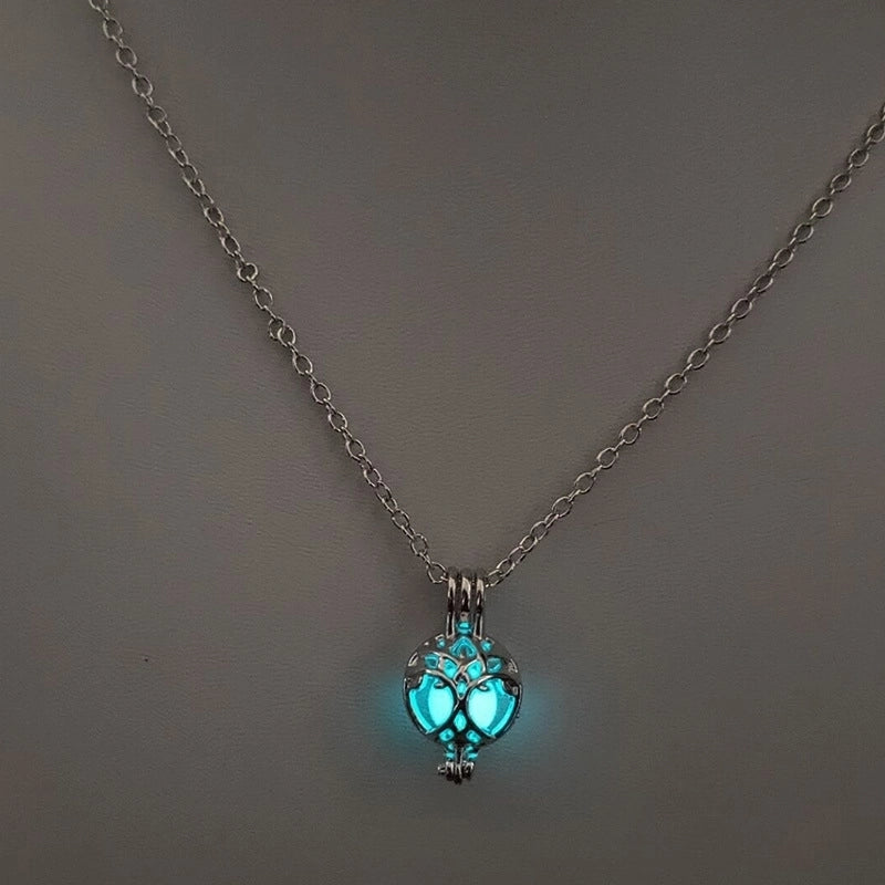 Luminous Hollow Diy Cage Christmas Tree Women’s Necklace