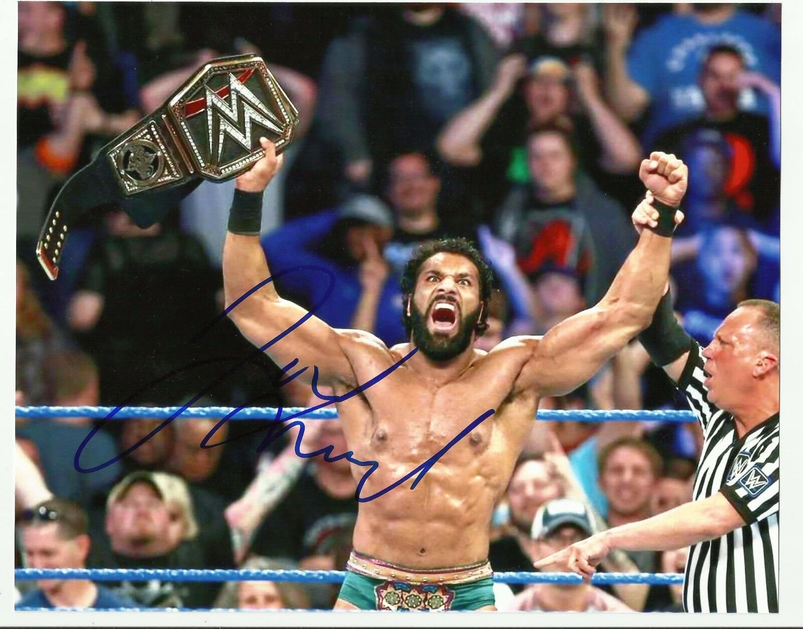 WWE Champion JINDAR MAHAL Signed 8x10 Photo Poster painting