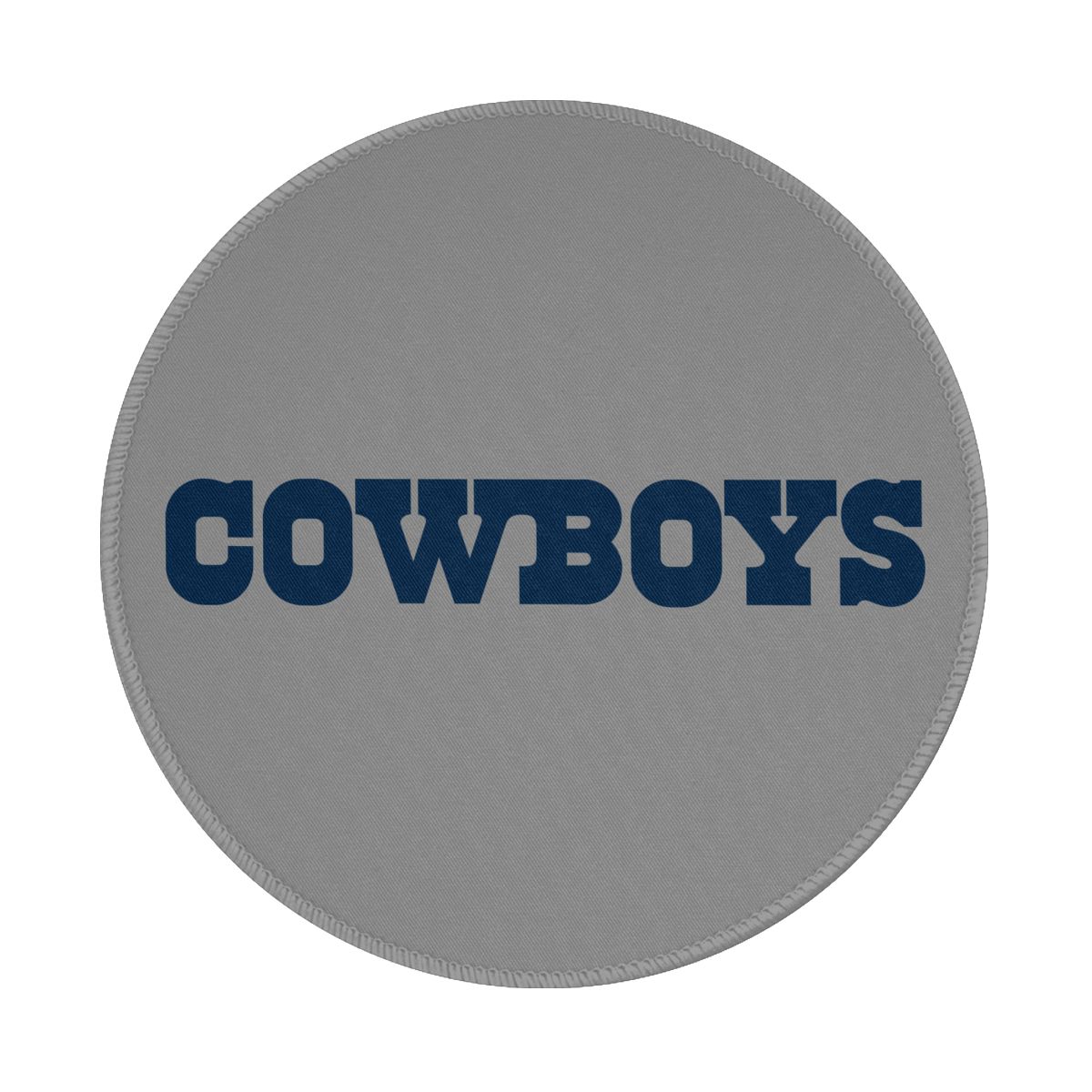 Dallas Cowboys Wordmark Round Non-Slip Thick Rubber Modern Gaming Mousepad