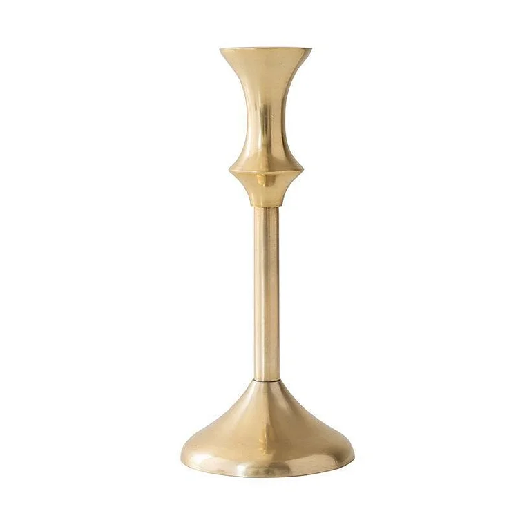 Bamboo Shape Metal Gold Candle Holder - Appledas