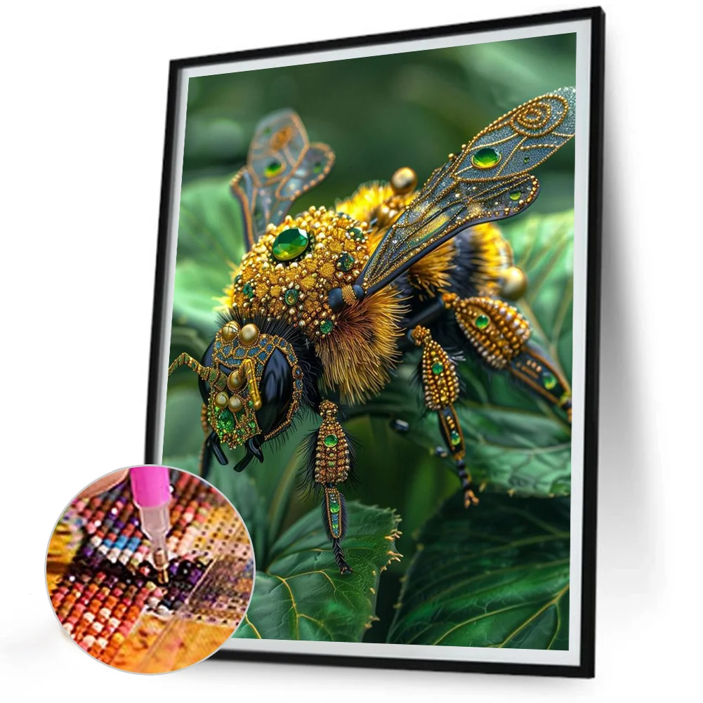 Diamond Painting - Full Round Drill - Bee(Canvas|30*40cm)