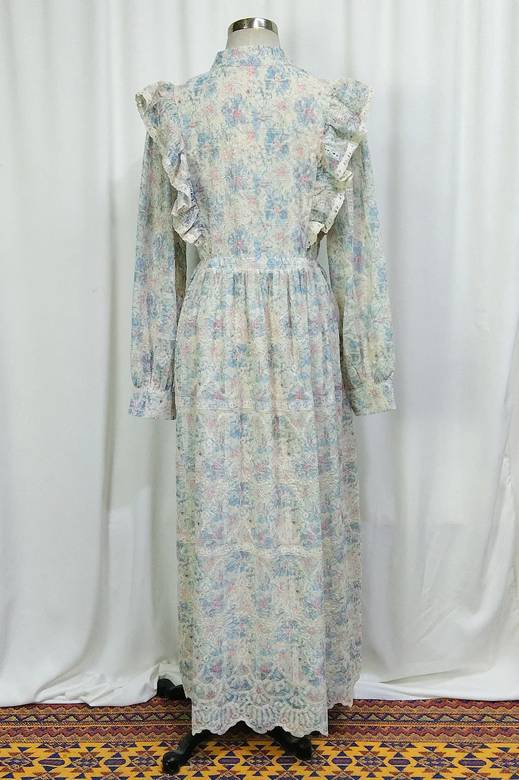 sachin and babi light blue dress Floral Print - Boho Floral Dresses, Tops & More - LOVESTITCH - patchwork main image 0