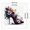 Black and Red High Heels Full Stamped Cross Stitch 11CT 3-Strand 40x40cm