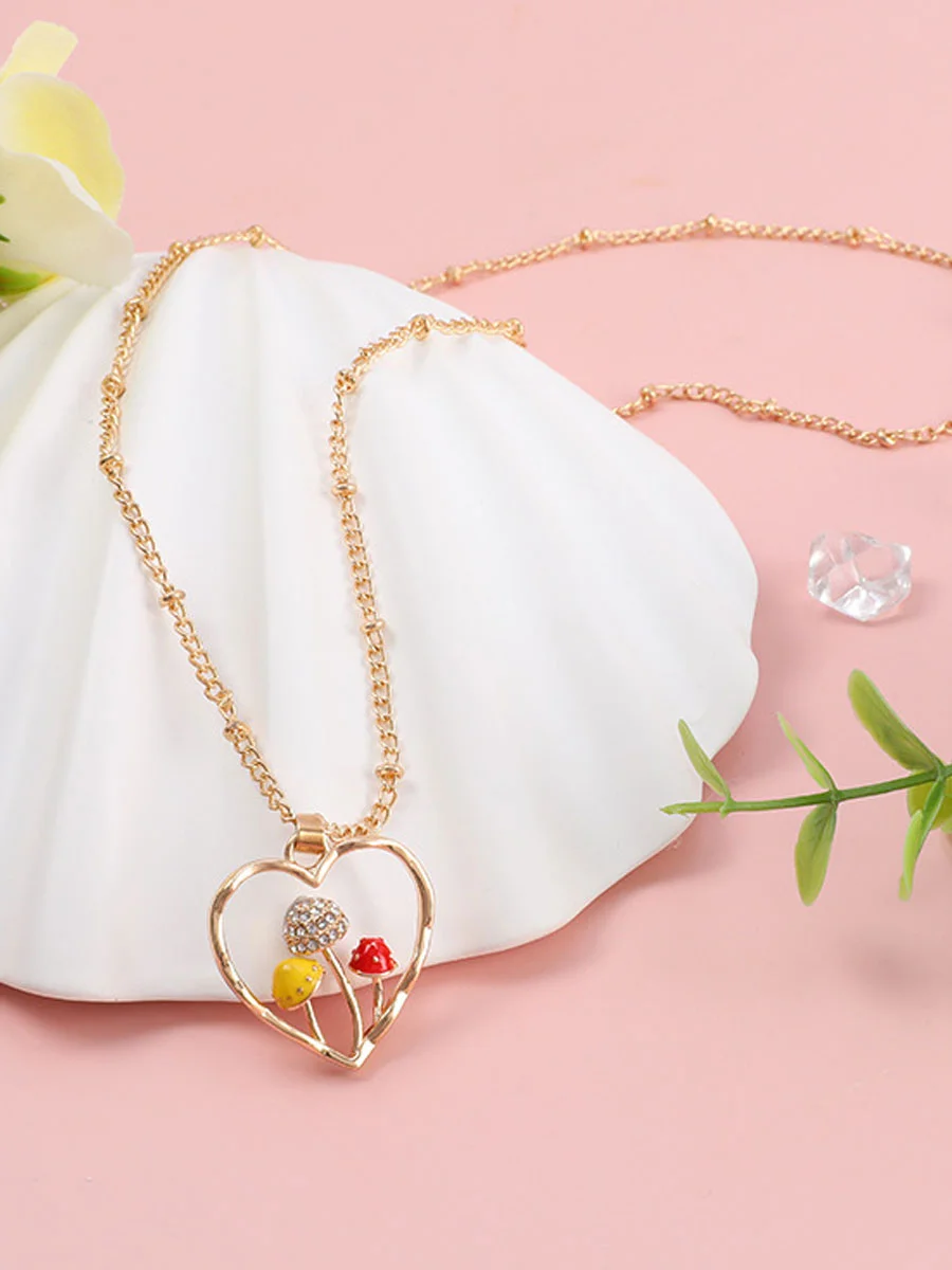 Mushroom Heart Necklace