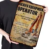 HEAVY EQUIPMENT OPERATOR - Metal Tin Signs(8*12Inch/12*16Inch) - Garage&Transport