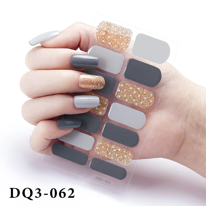 Churchf Nail Stickers Fashion Design Nail Polish Stickers Full Cover Nail Decorations for Manicure Self Adhesive Decals for Nails-Nail Inspo